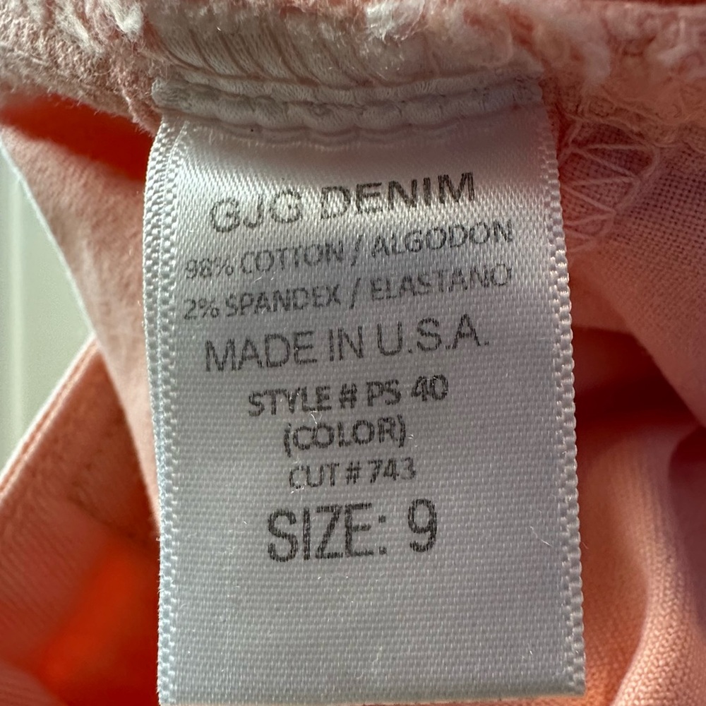 GJG Denim Made in USA Peach Jeans Size 9🔥 - Picture 5 of 6